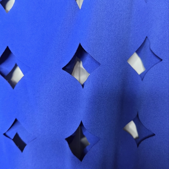 *Womens Hollow Sleeveless Backless Cutout Fringe Bodycon Dress Top Blue Sz Large - Picture 8 of 10